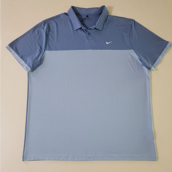 Nike Men's Blue Golf Tech Sport Dri-FIT® Polo - Picture 2 of 12